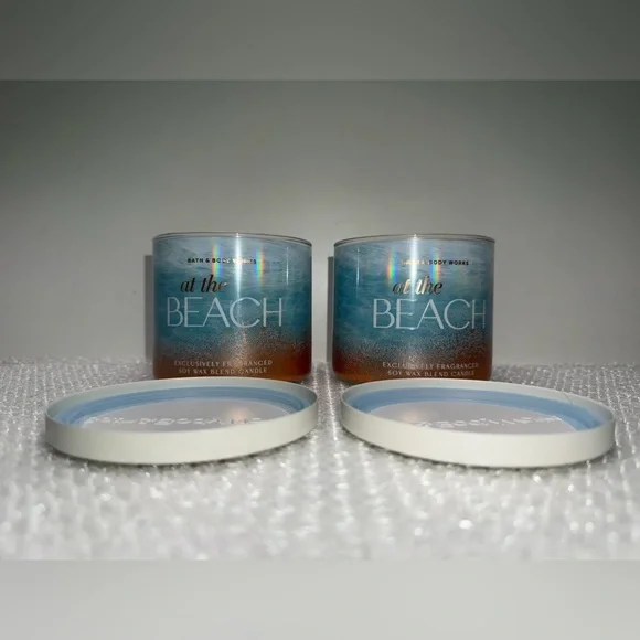 Bath & Body Works Candles Large At The Beach X2 - Picture 7 of 10